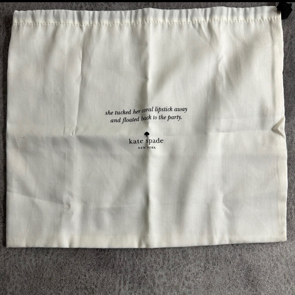 Kate Spade dust bag 12”x14”